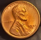 1949 S Lincoln Wheat Penny! Uncirculated Condition Red! Light Scratches