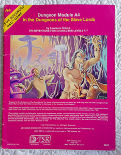 TSR AD&D Dungeon Module A4 In The Dungeons Of The Slave Lords. 1981. One Owner.