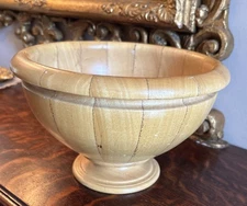 Blonde Wood Pedestal Bowl By Well Equipped Kitchen 5.75” x 9.5”
