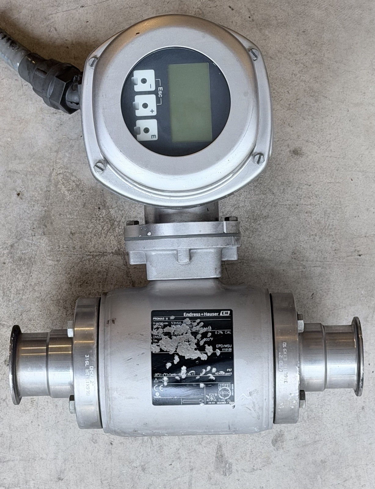 Endress Hauser Promag H 53 53H50-1082/0 2" Flowmeter