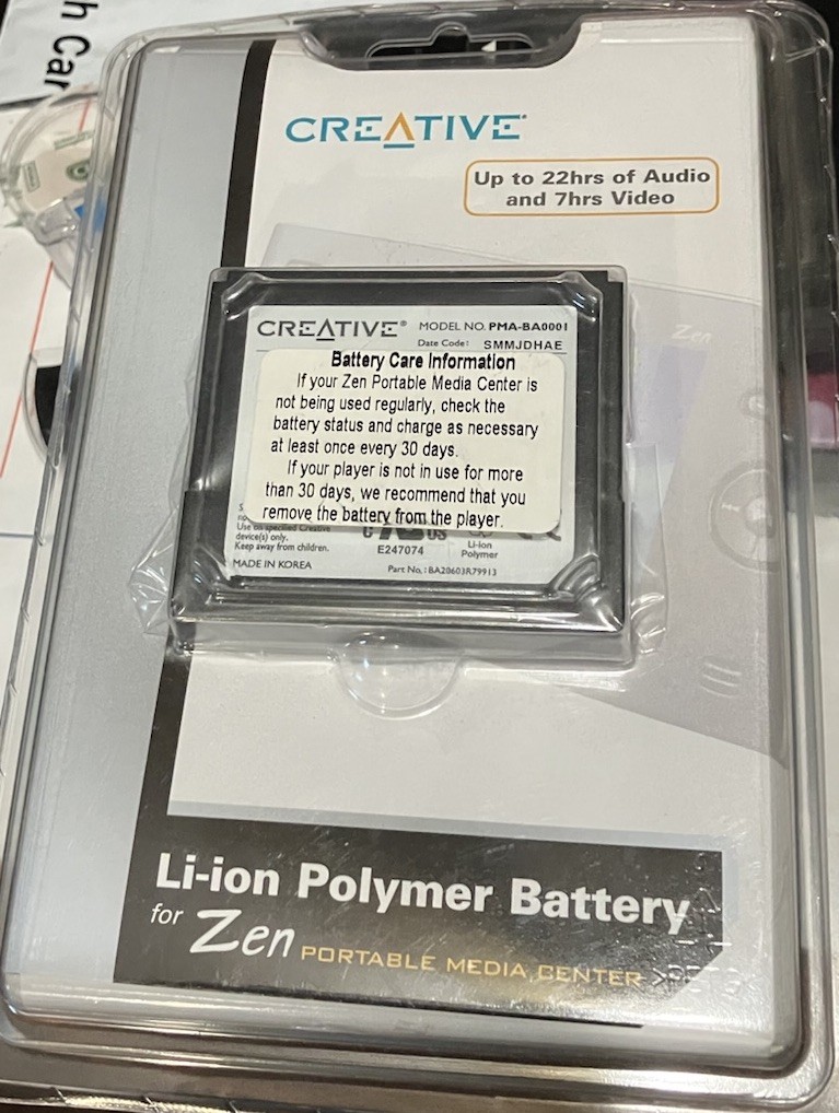 ⚡️NiP Battery for Creative Zen Portable Media Center PMA
