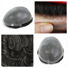 Toupee for Men Human Hair System 0.03mm Ultra Thin Skin System Hair Piece #220