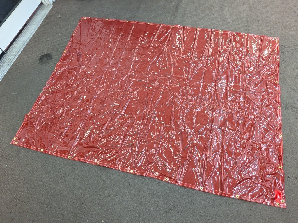 Steiner ArcView Welding Curtain 6 Ft. x 8 Ft. Orange Transparent Vinyl 338-6X8