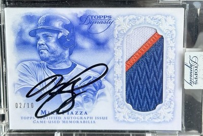 2015 Topps Dynasty Mike Piazza Game Used Patch Auto /10 Sealed! METS