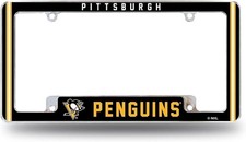 Pittsburgh Penguins Metal License Plate Frame Chrome Tag Cover Alternate... Pittsburgh Penguins Metal License Plate Frame Chrome Tag Cover Alternate...