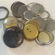 LOT OF POCKET WATCH CASE PARTS - FOR PARTS