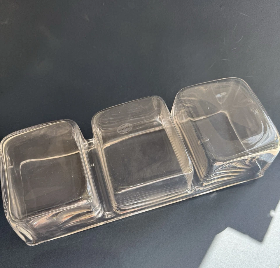 Servidor de condimentos Artland de tres secciones de vidrio - nunca usado Foto 4 de 4