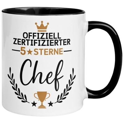 Tasse Chef    Offiziell Zertifizierte 5 Sterne    Geschenk Becher Bester Chef