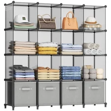 Closet Organizers and Storage, 16 Cube Storage Organizer, Portable Closet Org...
