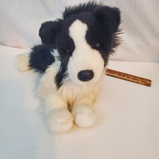 Douglas Cuddle Chase Border Collie Stuffed Plush 16" Black White Dog 2001 2019
