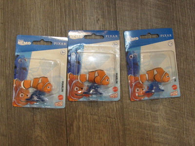 Lot of 3 Disney Pixar Finding Nemo:  Marlin PVC Figures Figurines MM3