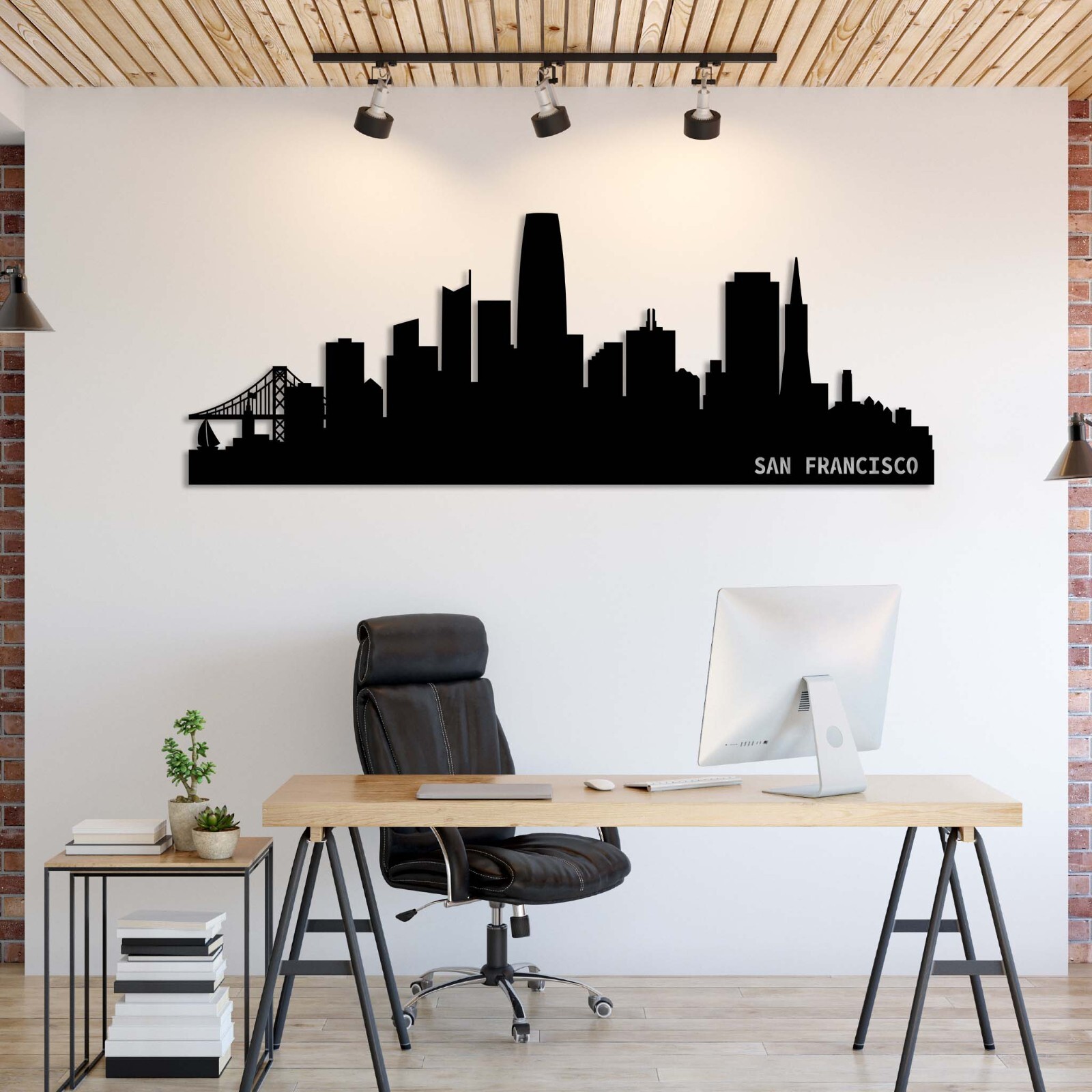 3D Metal Acrylic Silhouette Wall Art of San Francisco Skyline USA Home Decor