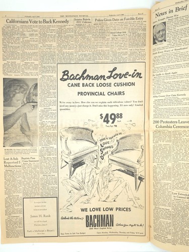 1968 Robert Kennedy Hangs On Surgery Bullet Still In Skull RFK Milwaukee Journal - Picture 4 of 12