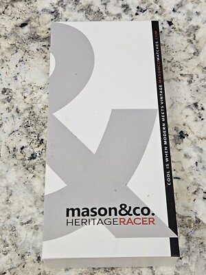 Mason & Co. Heritage Racer Limited Edition Black & Red 42 mm Quartz Leather $105