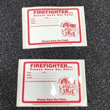 2 Save Our Pets Emergency Rescue Dog Cat Pet Car Home Window Decal Vinyl Sticker