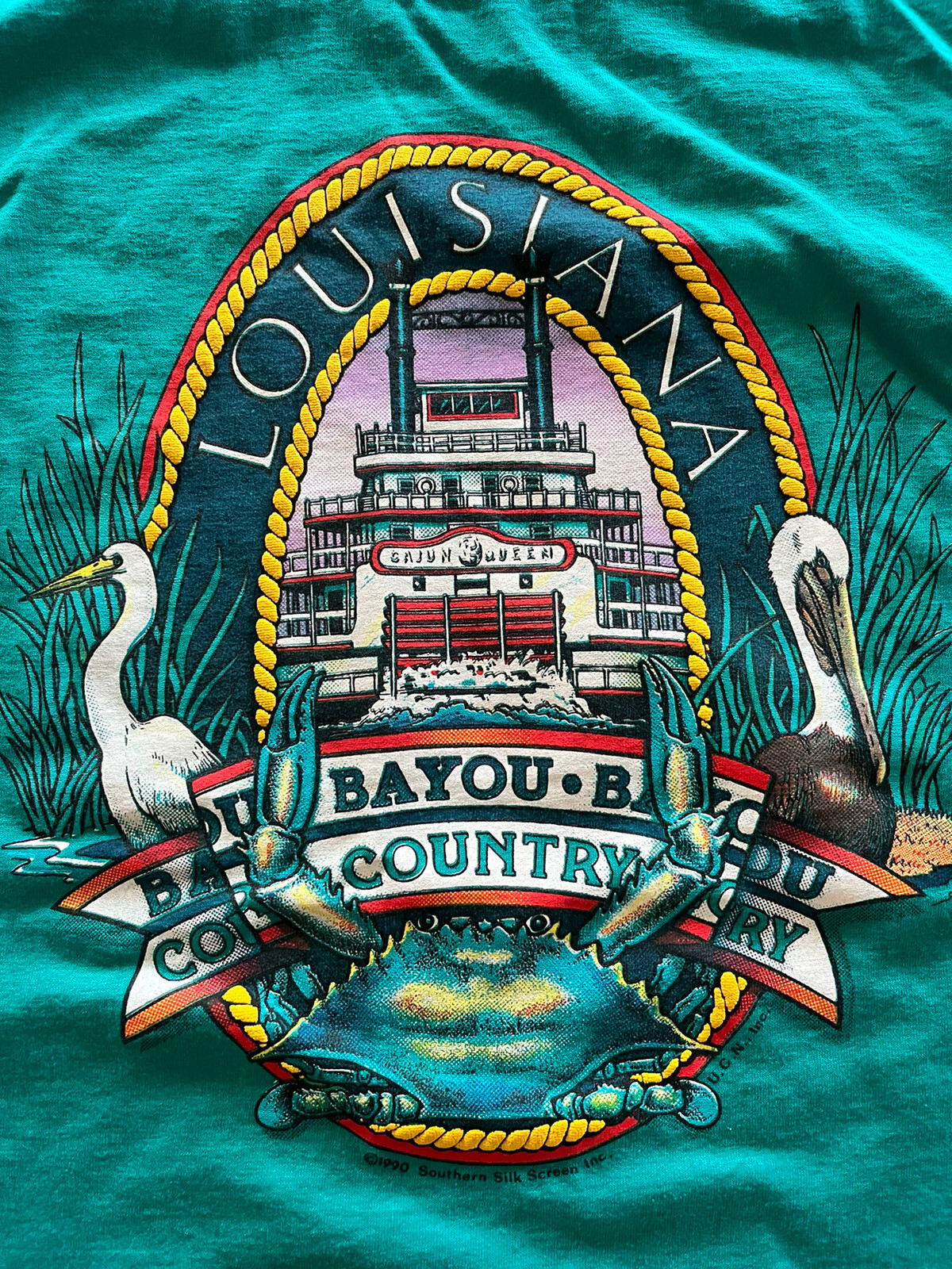 VTG Hanes Single Stitch T Shirt Baton Rouge Made in USA Size Medium