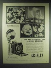 1947 Graflex Speed Graphic Camera Ad - For Any Picture