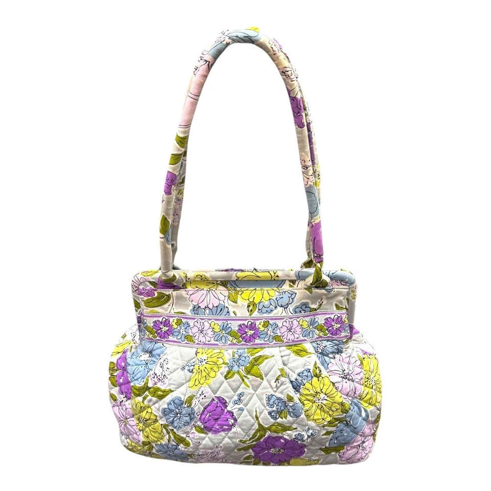Vera Bradley Acuarela Orquídea Acolchado Floral Bolso de Mano Cartera y Cierre de Bloqueo de Beso Foto 2 de 4