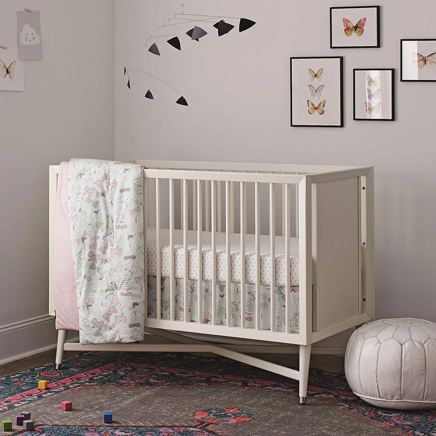 Dwell Studio Arden Butterfly Print 2 Piece Baby Crib Bedding Set - DWELLSTUDIO
