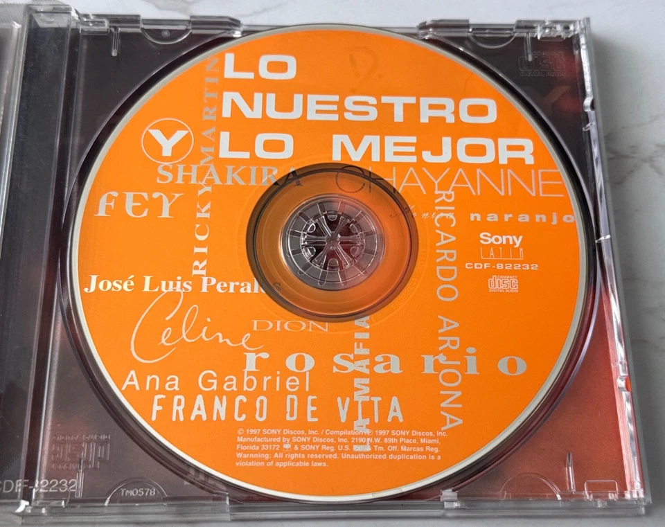 Lo Nuestro Y Lo Mejor CD ORIGINAL 1997 Sony Latin Monica Naranjo, La Mafia RARO! — 第 2/4 张图片