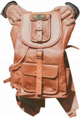 Leder Rucksack Backpack Reisetasche für Herren und Damen 18 Zoll Neu Erste Wahl