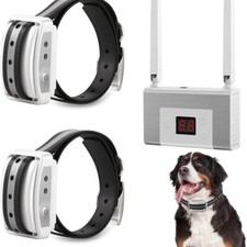 Electric Wireless Dog Fence System, Pet Containment System for 2 Dogs.