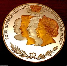 Royal Family Gold Silver Coin Queen Elizabeth Charles Princess Kate Middleton UK