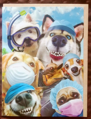 ''Lockdown Dogs'', (1) Leanin Tree Friendship Greeting Card, New With (1) Envelope