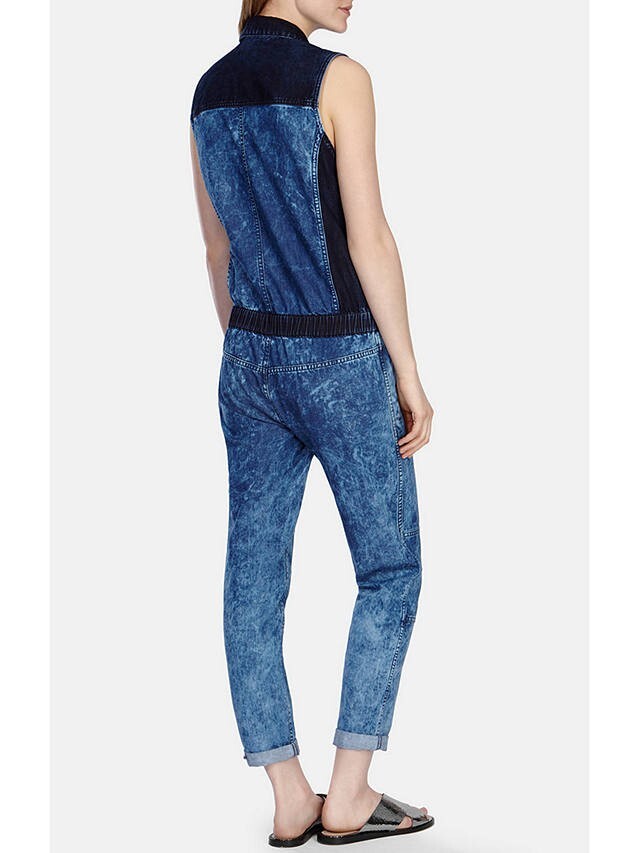 Karen Millen Acid Wash Denim Jumpsuit, Denim Size 8 Very Rare! image 2