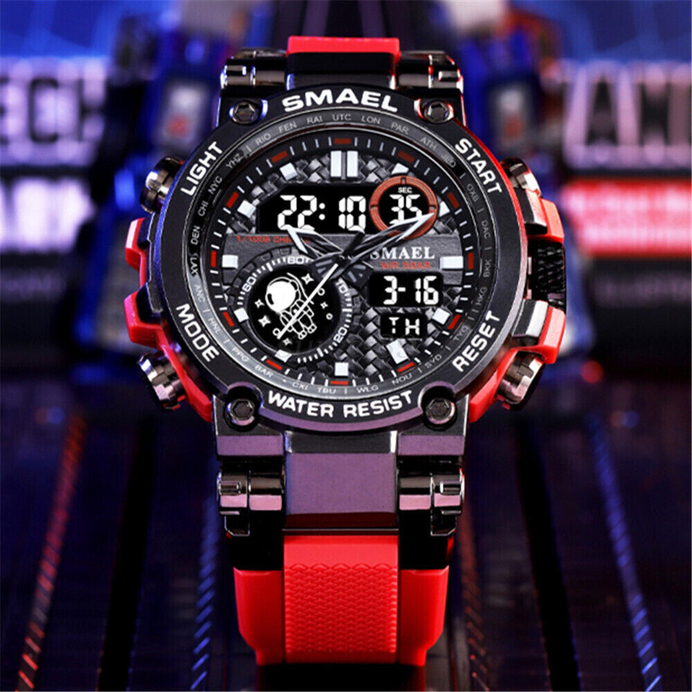 SMAEL Men Military Watch LED Digital Watches for Boys Outdoor Sport Wristwatch