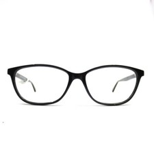 WP20200 Black Womens Oval Acetate Full Rim Eyeglasses Frames 56-15-145