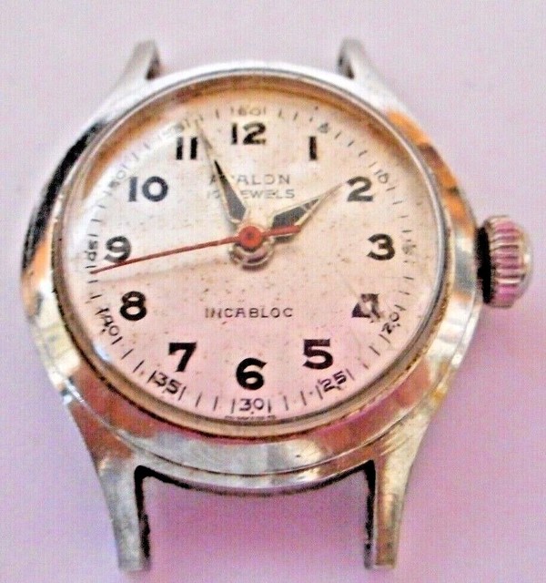 Ladies Vintage Avalon 17 Jewels Incabloc Wind Up WatchNo Watchband eBay