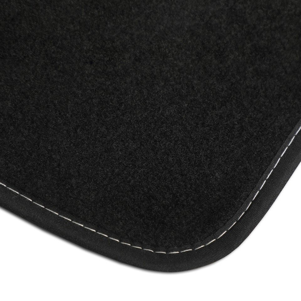 Tappetino Auto Lato Guida Per Peugeot 207 2006-2012 - Su Misura, Velluto Nero, Battitacco In Gomma, Made In Italy