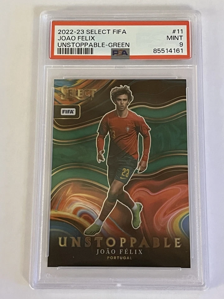 2022-23 Panini Select FIFA - Joao Felix Unstoppable Green #/5 PSA 9 MINT - Image 2 of 4