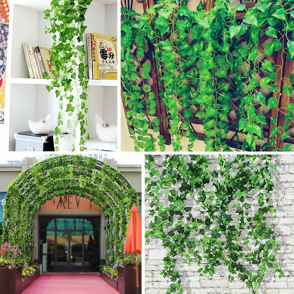6 Künstliche Hängepflanzen Efeu – Je 0,8 M Lang, Grün, Für Indoor & Outdoor Deko