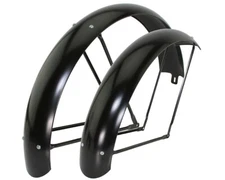 26 X 4.00 FAT ORIGINAL LOWRIDER BICYCLE CLASSIC STANDARD STEEL FENDER SET BLACK.
