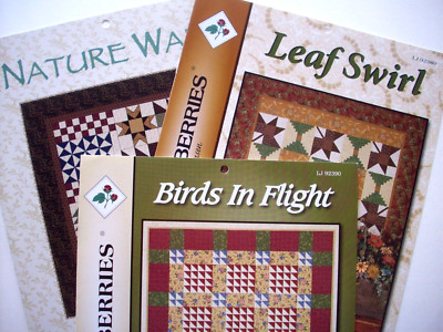 Lot of 3 Thimbleberries quilt patterns Birds in Flight Leaf Swirl NatureWalk  *C