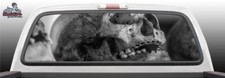 Skull Grayscale Dark Perforated Perf Vinyl Rear Window Decal Graphic Truck Suv Skull Grayscale Dark Perforated Perf Vinyl Rear Window Decal Graphic Truck Suv