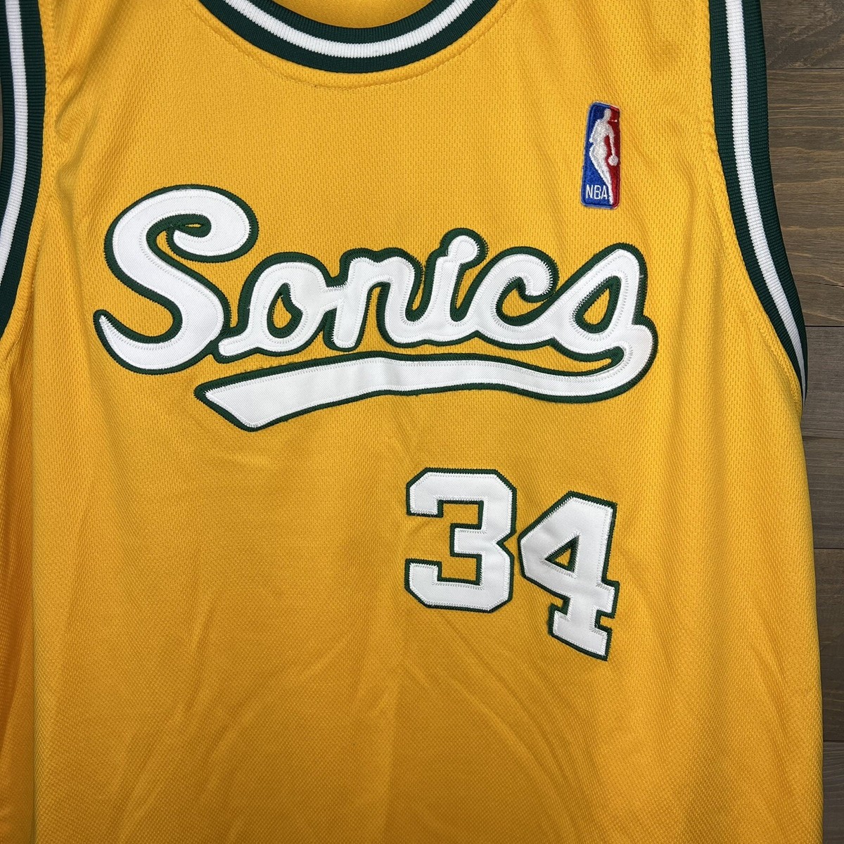 Vintage Rebook Seattle Sonics Ray Allen #34 Jersey Supersonics NBA
