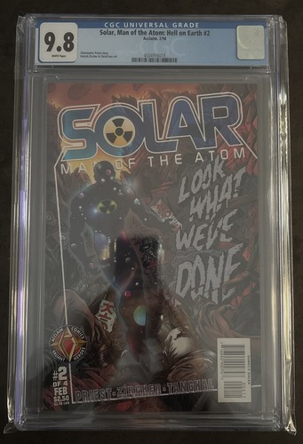 Solar, Man of the Atom-Hell on Earth #2 Valiant Acclaim Comics 1998 CGC 9.8 NM+