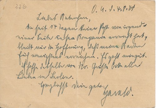 WW2: German Feldpost: #17166, 8th Topenkpfs Regiment, SS Infantry 1941 (M6335) - Picture 2 of 2