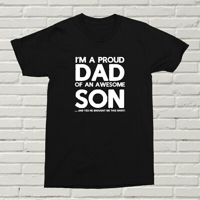 T-Shirt Stolzer Vater eines tollen Sohnes lustig offensiv Geschenk Vater XMAS