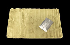 TEPPICH IN KANINCHENFELL OPTIK   " CARLA "  KHAKI  70 X 120  CM  SCHMUCKJAGD