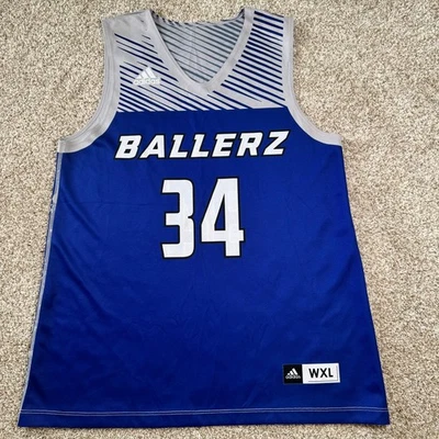 Adidas Ballerz Basketball Jersey Reversible Womens XL Mesh V-Neck Tank Top - Image 1 of 4
