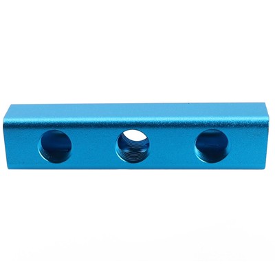 Splitter Verteilerblock 6 Port Luftschlauchblock blau Verschraubung 3-fach verni