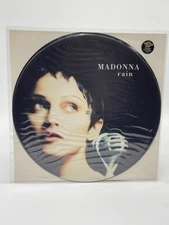 MADONNA RAIN 12" SINGLE VG+ VINYL RECORD PICTURE DISC IMPORT w/HYPE STICKER SIRE