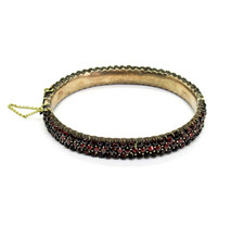 *TRAUM* Antiker Armreif Böhmischer Granat ~ 1890 Top Qualität Original 1A Farbe