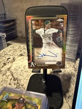 JACOB WILSON 2025 TOPPS CHROME GILDED ROOKIE AUTOGRAPH RC AUTO /99 A’S