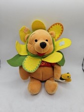 Disneyl Store Flower w/Bee Winnie The Pooh Plush Bean Bag Plush Vintage