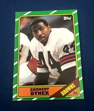 1986 Topps Football Earnest Byner Rookie Card #189 Set Break NM. rookie card picture